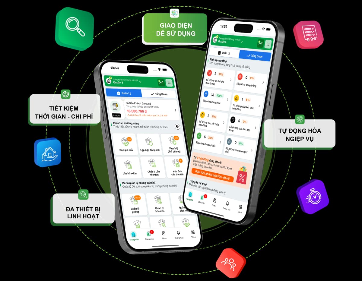 Phần mềm quản lý nhà trọ trên điện thoại - LOZIDO
